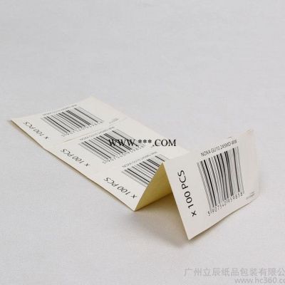 立辰 XF-0004 出口客户定做原单 条码印刷白色不干胶标签 铜版纸不干胶印刷定做