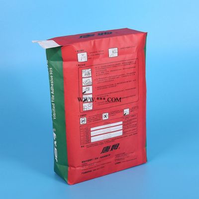 专业直销  玻化砖粘结剂复合纸塑包装袋 20kg方形包装袋  可定制