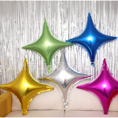 铝膜中号四角星7色 铝膜气球 婚庆气球生日派对气球