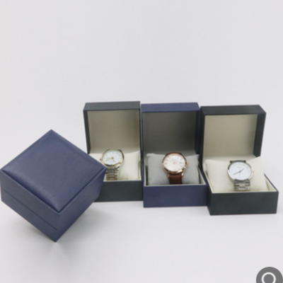 PU拉丝皮手表盒表盒收纳礼品首饰手表包装盒翻盖饰品包装现货定制