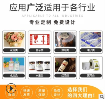 PP合成纸不干胶标签定做防水撕不烂精品创意二维码贴纸印刷生产图2