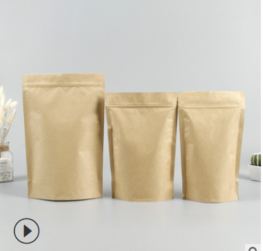 厂家直销供应食品袋自封口干果坚果零食包装牛皮纸食品包装袋定制
