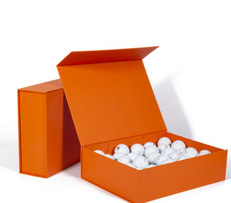 厂家直销现货爱马仕折叠礼品盒伴手礼包装盒情人节橘橙色翻盖空盒