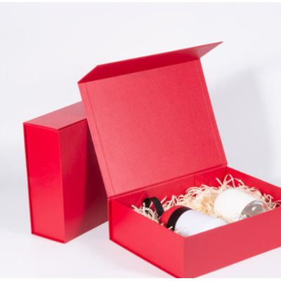 厂家现货红色新年折叠盒圣诞节婚礼喜糖礼品盒新年伴手礼包装盒