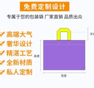 现货服装袋礼品袋塑料手拎购物袋 定制logo广告包装袋饰品透明袋