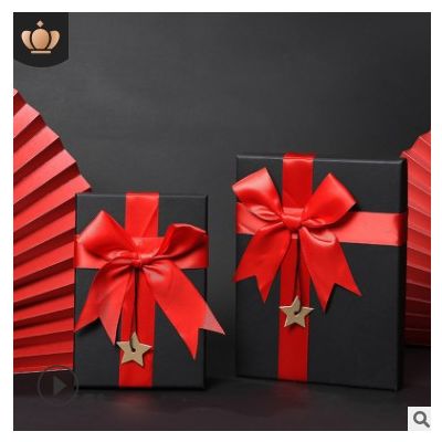 新年礼盒毛巾伴手礼口红礼物盒 圣诞节香水礼品盒 天地盖包装礼盒