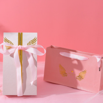 圣诞节双开门天使玫瑰花口红包装盒双层抽屉项链首饰礼物盒礼品盒