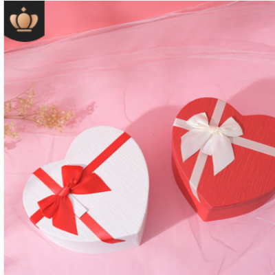 圣诞节心形天地盖生日礼物盒蝴蝶结口红包装礼盒情人节首饰礼品盒