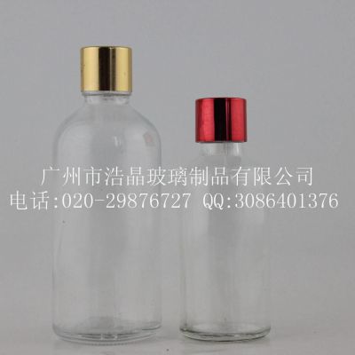 厂家批发外贸15ML**透明精油瓶 化妆品玻璃瓶 配多色电化铝盖子