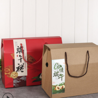 厂家直供定制礼品盒瓦楞纸包装盒手提粽子盒印刷纸盒彩盒logo