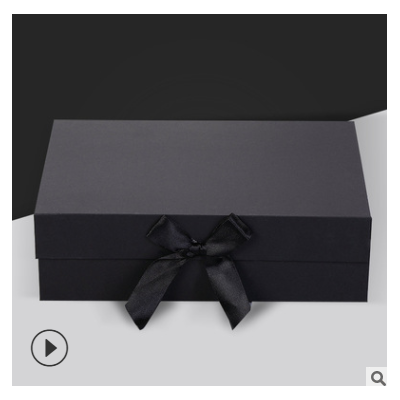 现货蝴蝶结包装礼品盒翻盖折叠盒生日伴手礼物盒跨境化妆品口红盒