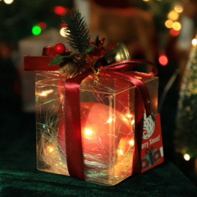 透明pvc圣诞节苹果包装盒折叠发光礼物盒创意节日男女礼品包装盒