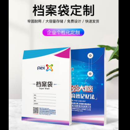 铜版纸档案袋超厚超硬档案袋可印LOGO彩印 加厚文件袋 加厚档案袋图2